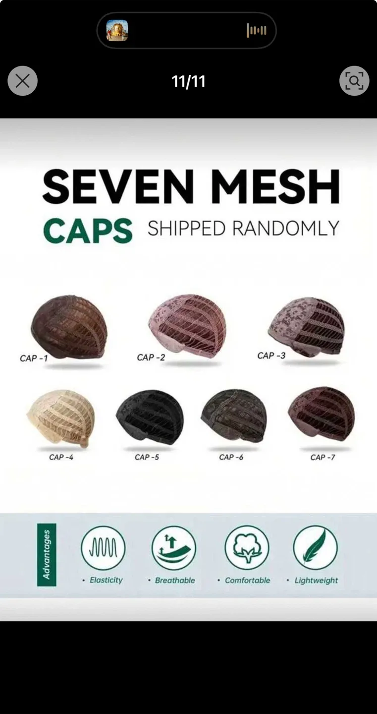 28 Inch Blonde Wig with Seven Mesh Caps image indicator(3)