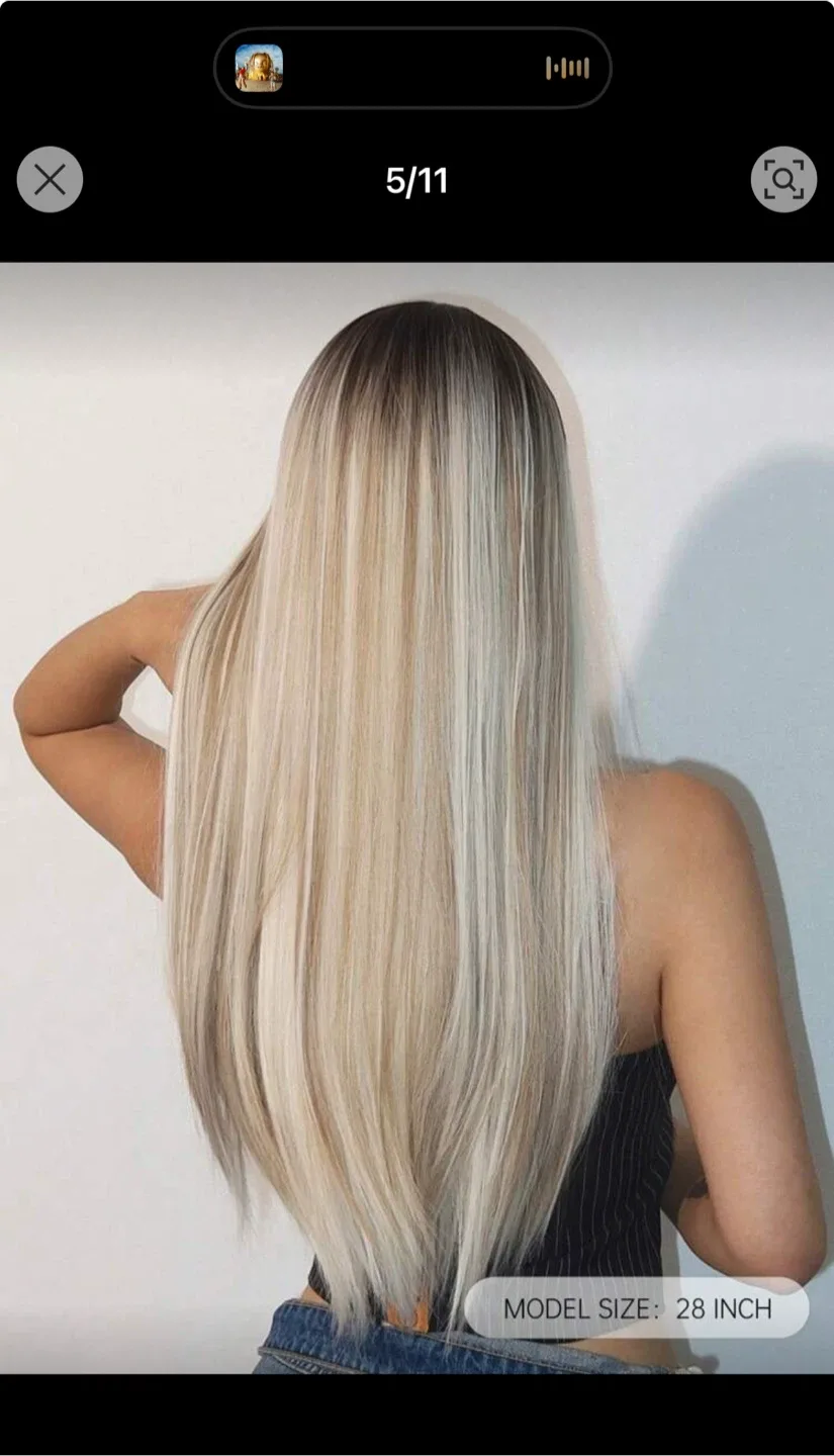 28 Inch Blonde Wig with Seven Mesh Caps image indicator(2)