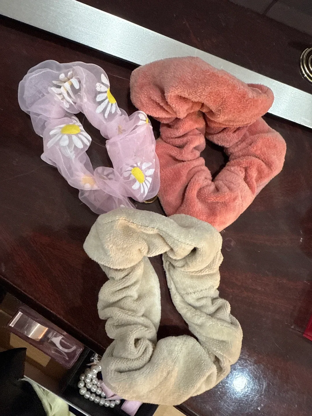 Scrunchies - Pink, Beige, Coral thumbnail