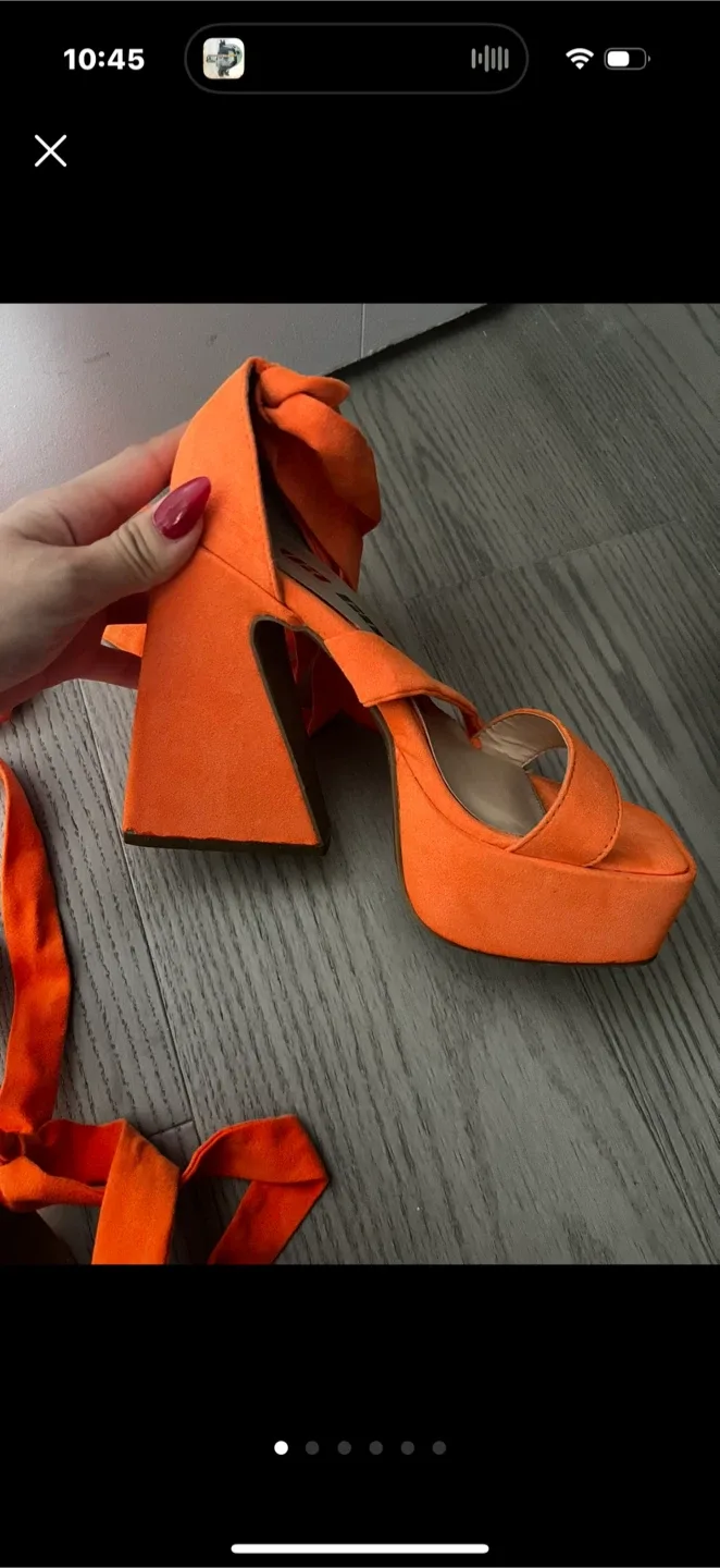 Orange Platform Heels thumbnail