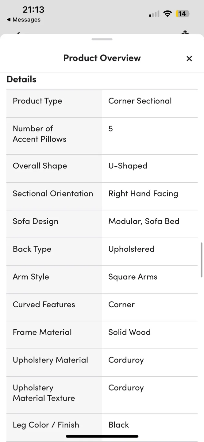 Modern Sofa U-Shaped Corner Sectional image indicator(3)