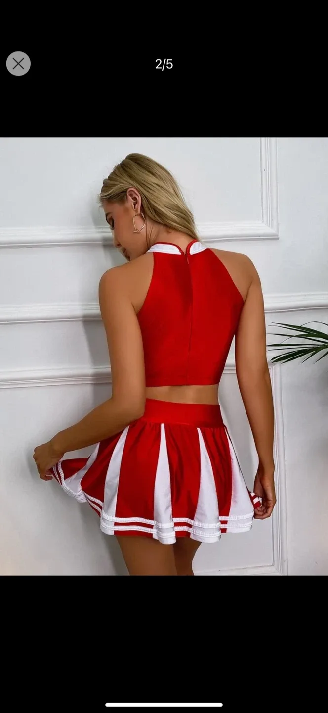 Red Cheerleader Costume - Size M image indicator(2)