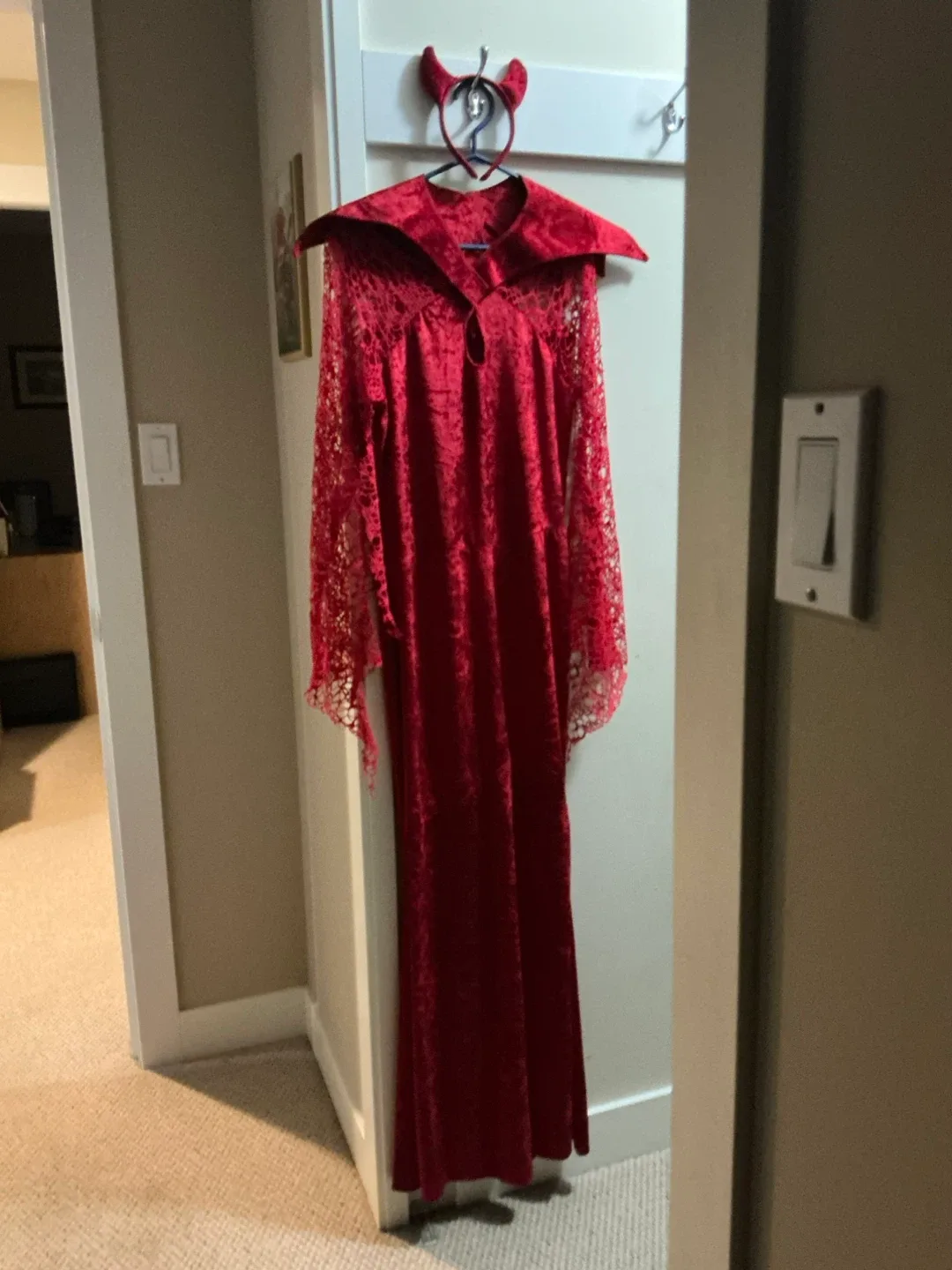 Red Devil Costume with Headband thumbnail