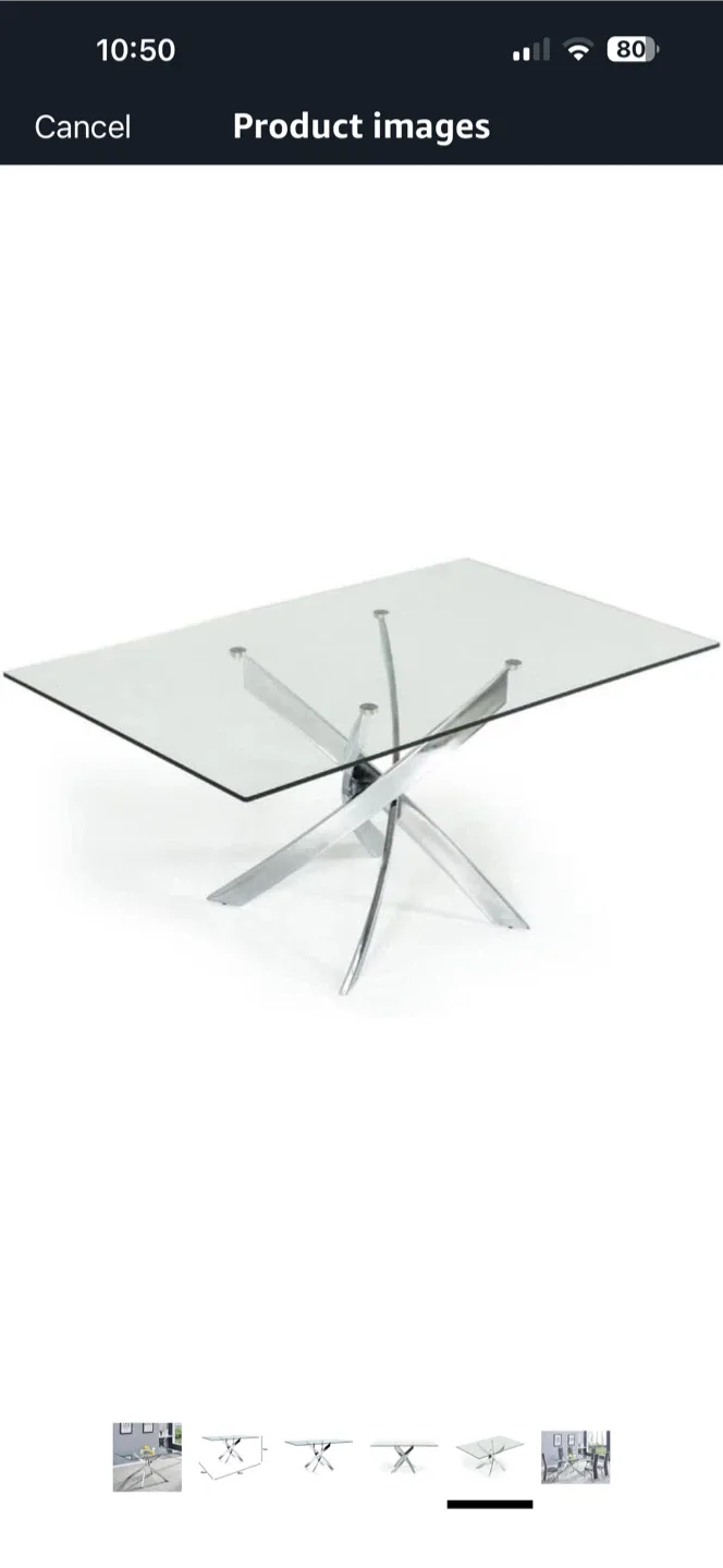 Glass & Metal Coffee table and side tables (3 Piece) image indicator(4)