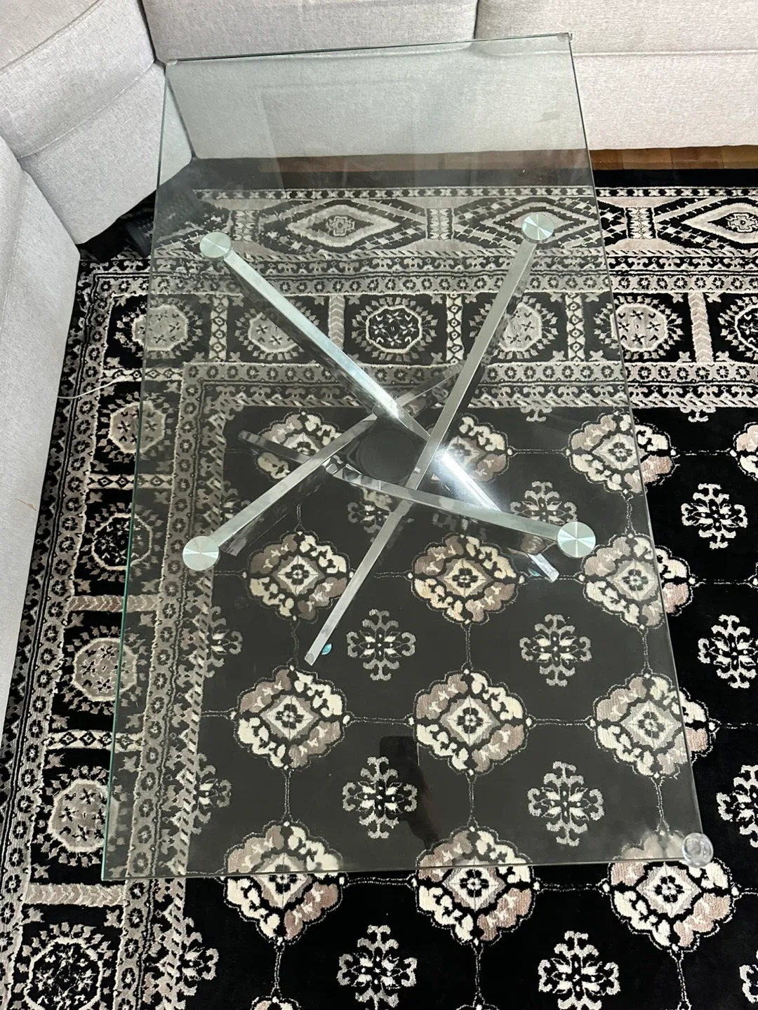 Glass & Metal Coffee table and side tables (3 Piece) image indicator(2)