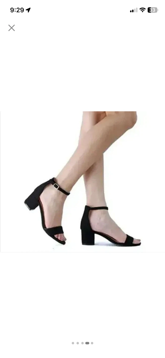Black Ankle Strap Heels