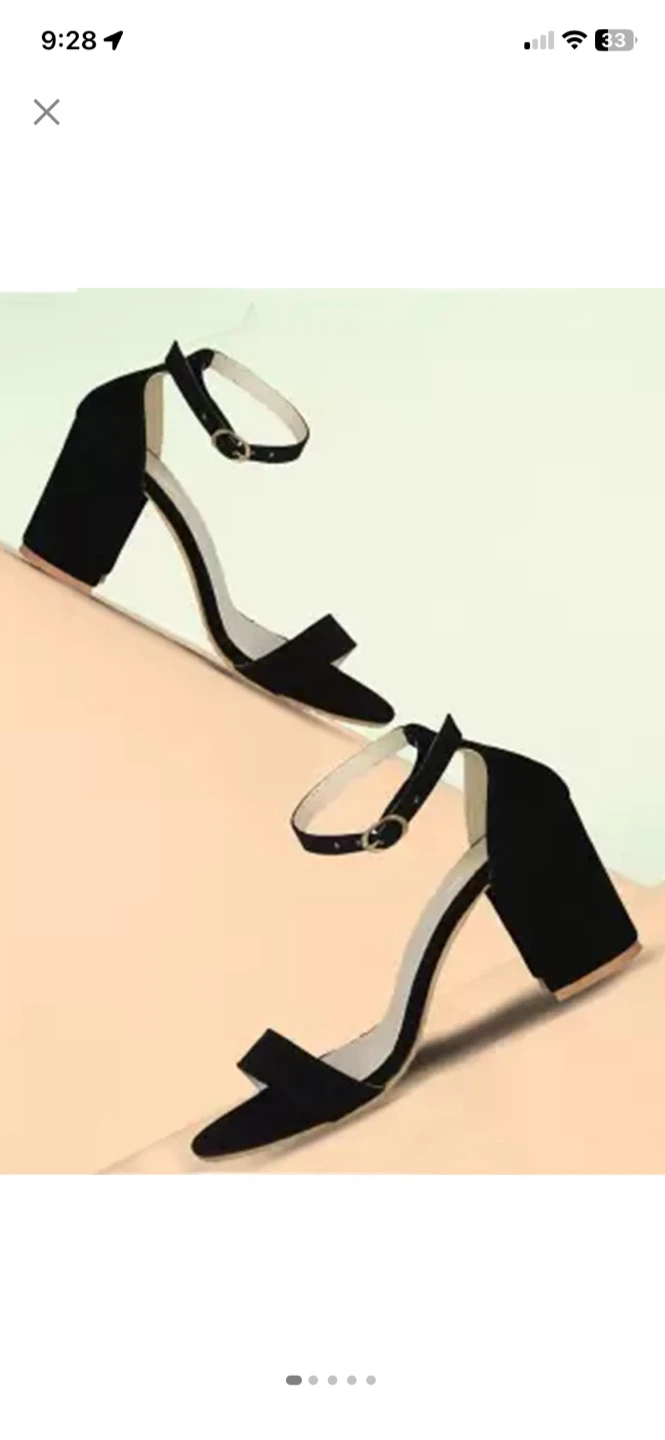 Black Ankle Strap Heels - photo 2