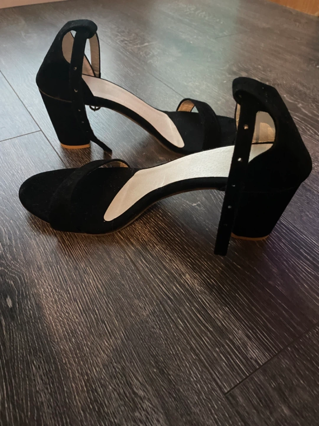 Black Ankle Strap Heels - photo 3