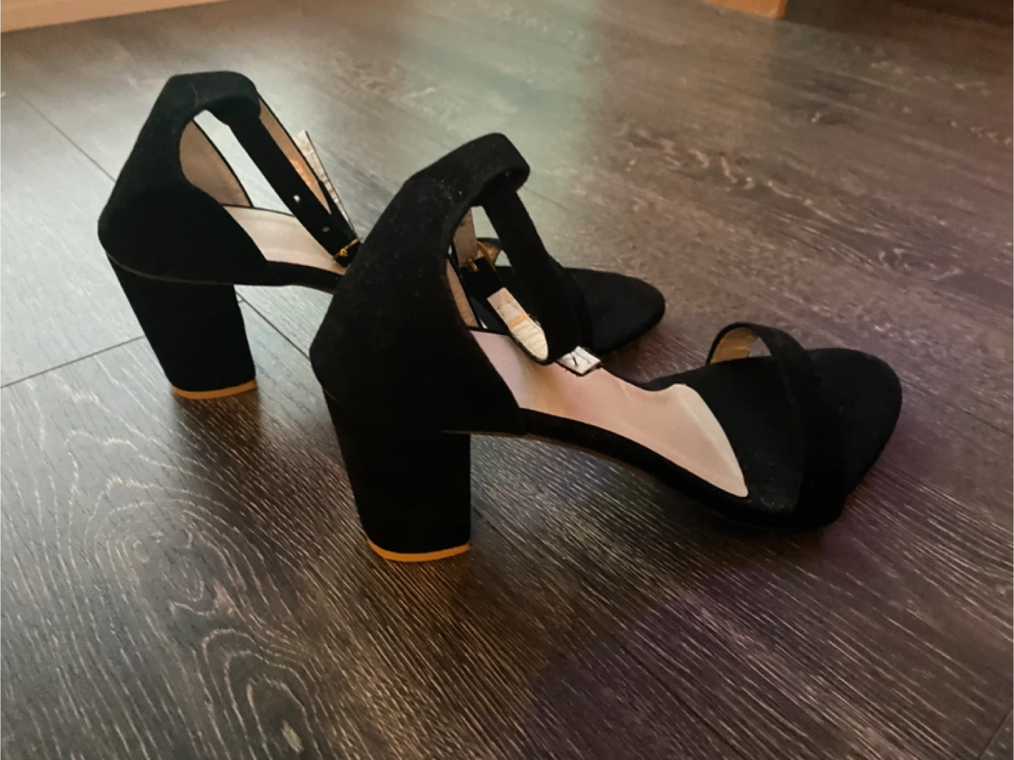 Black Ankle Strap Heels - photo 4