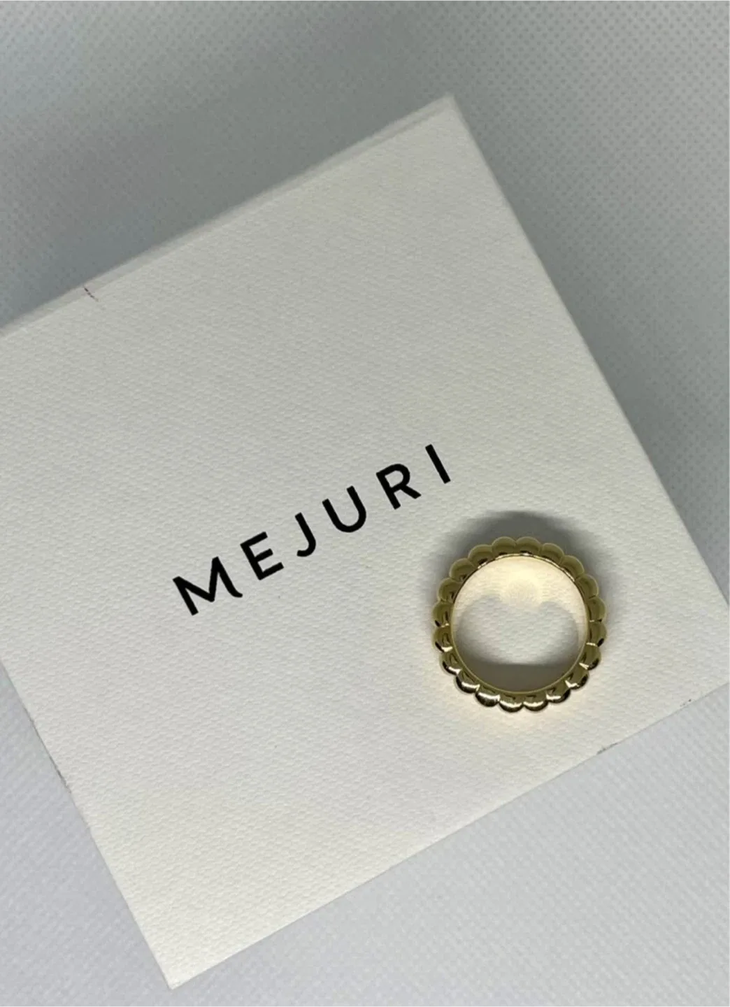 Mejuri Charlotte slim Bold Stacking Ring - Size 5