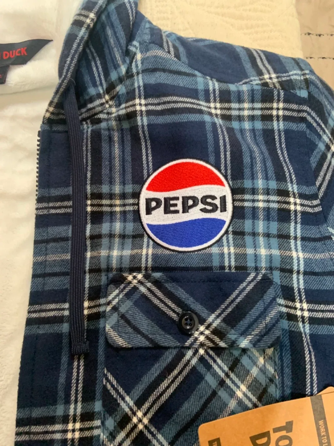 Women’s Tough Duck x Pepsi Flannel Hoodie - Size L image indicator(4)