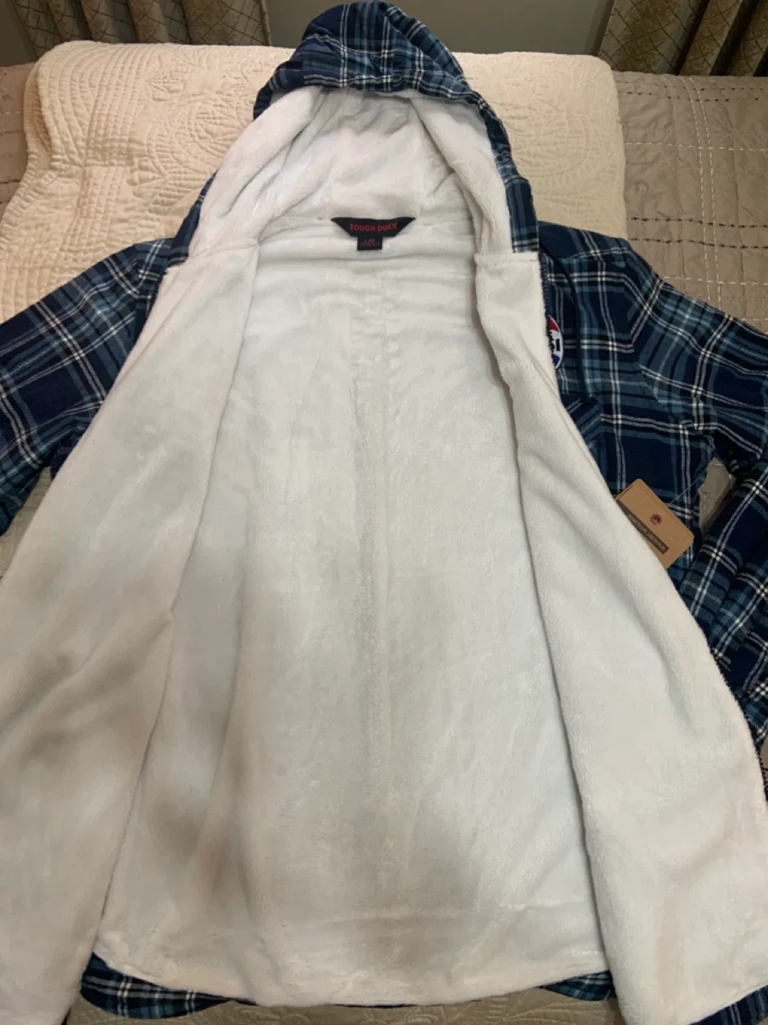 Women’s Tough Duck x Pepsi Flannel Hoodie - Size L image indicator(9)