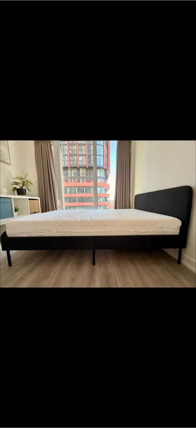 IKEA Akrehamn Foam Mattresses, Firm, Full + Bed thumbnail