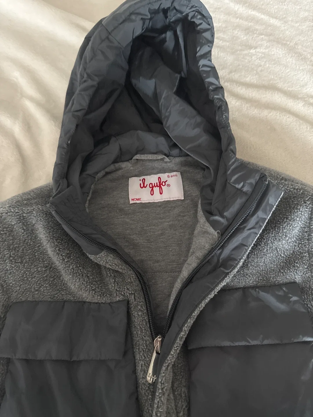 Il Gufo Kids Gray Fleece Jacket (Size 6 anni) image indicator(2)