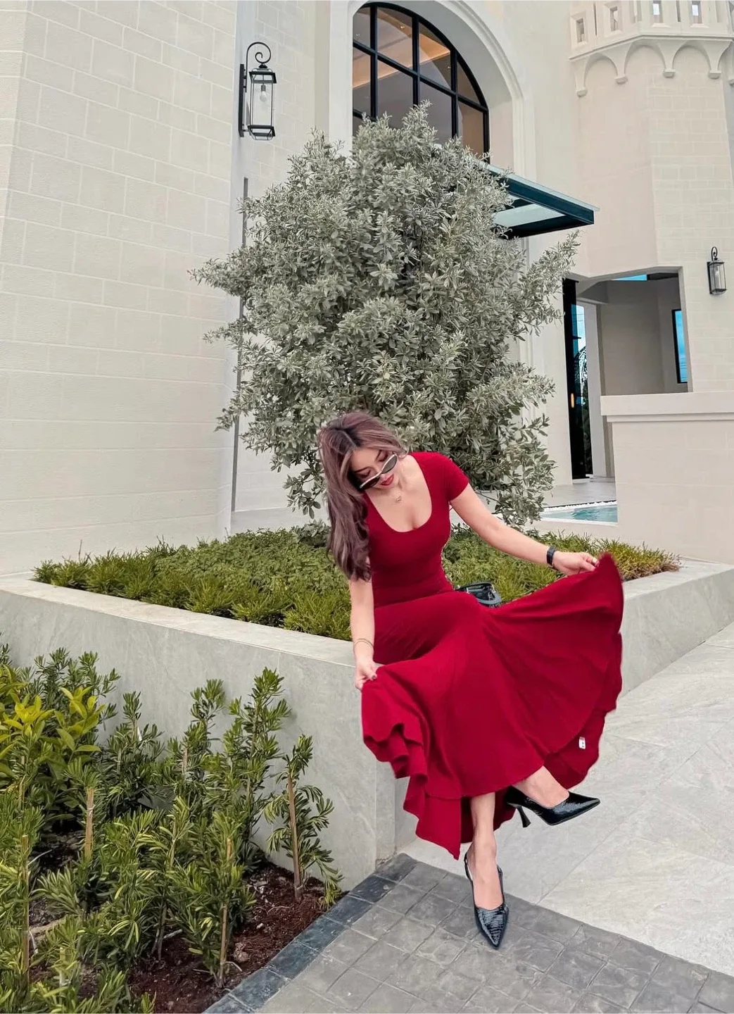 Burgundy Maxi Dress image indicator(2)