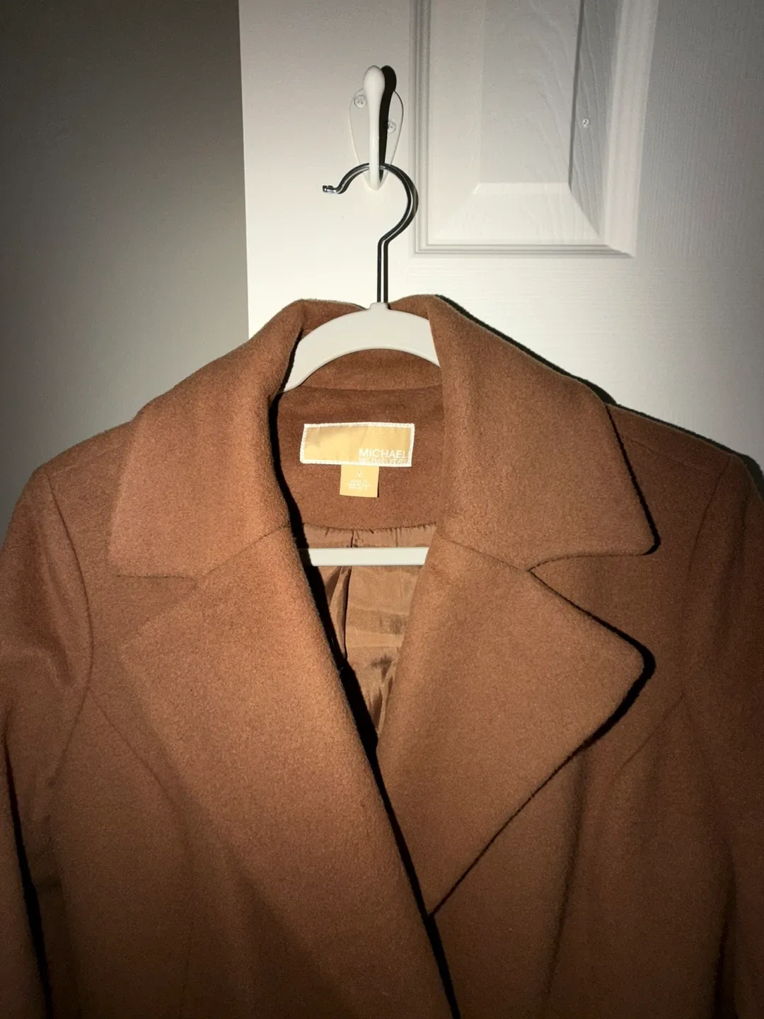 Michael Kors Brown Wool Blend Coat - Size M image indicator(3)