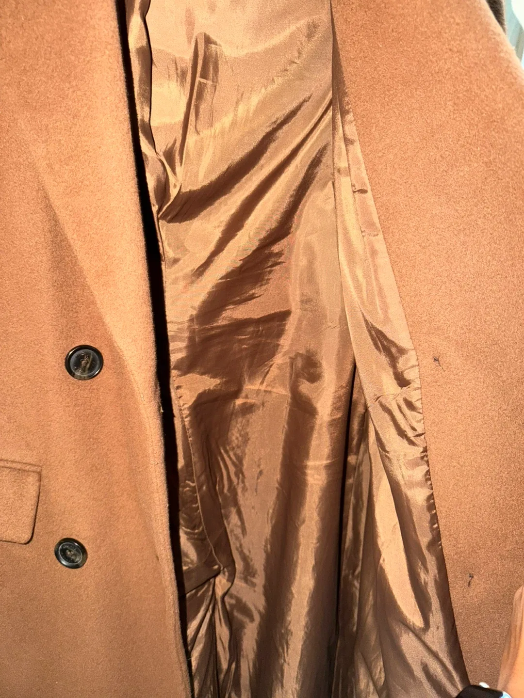 Michael Kors Brown Wool Blend Coat - Size M image indicator(8)