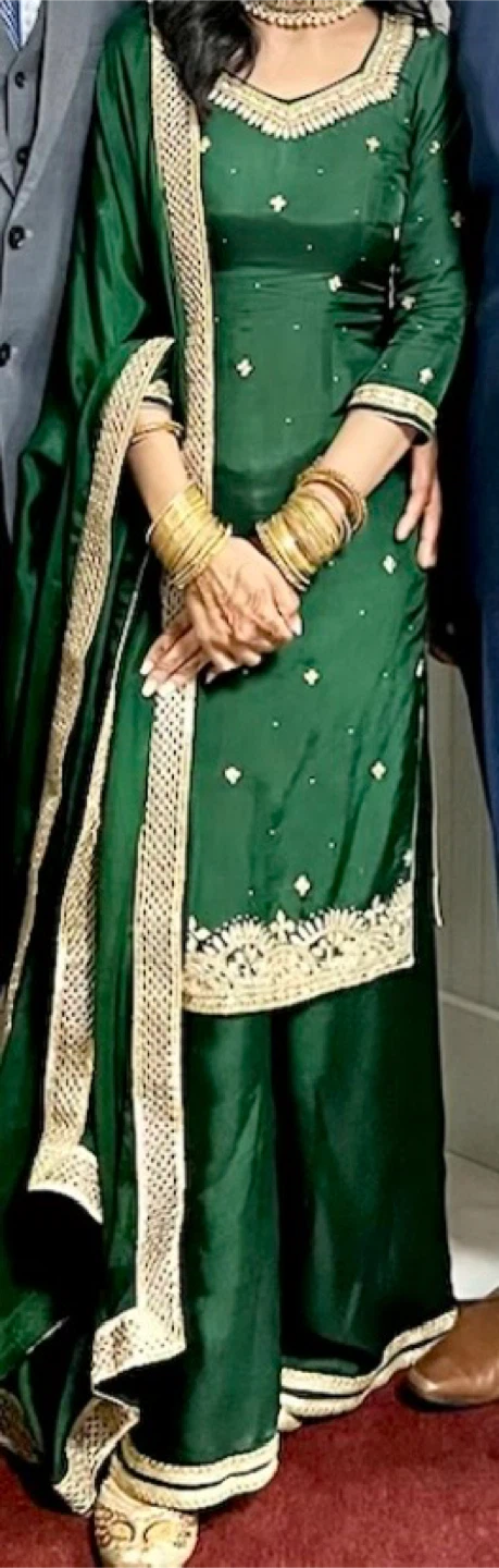 Green Salwar sharara Suit