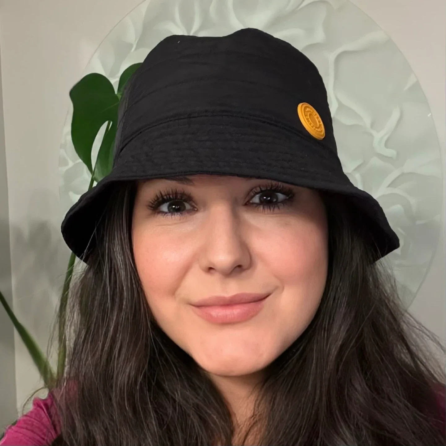 FRENCH CONNECTION Black Fleece Lined Bucket Hat Winter Fall thumbnail