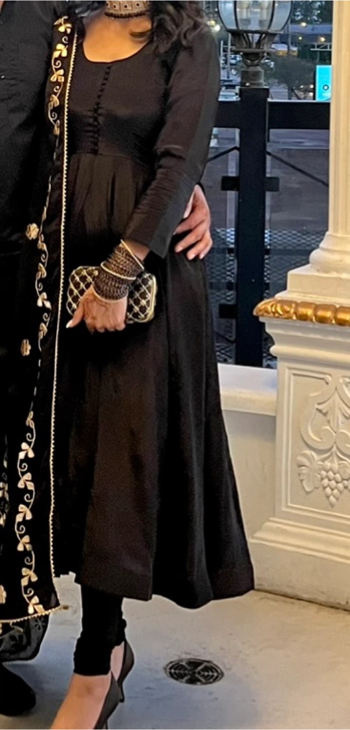 Black Anarkali Dress with Dupatta