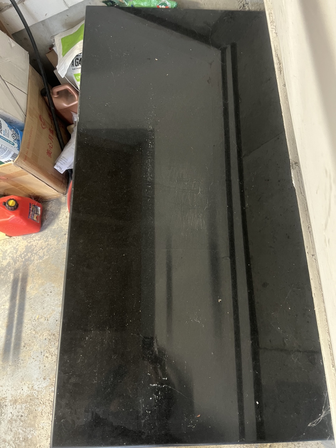 Black Granite Countertop, perfect for condo dining room