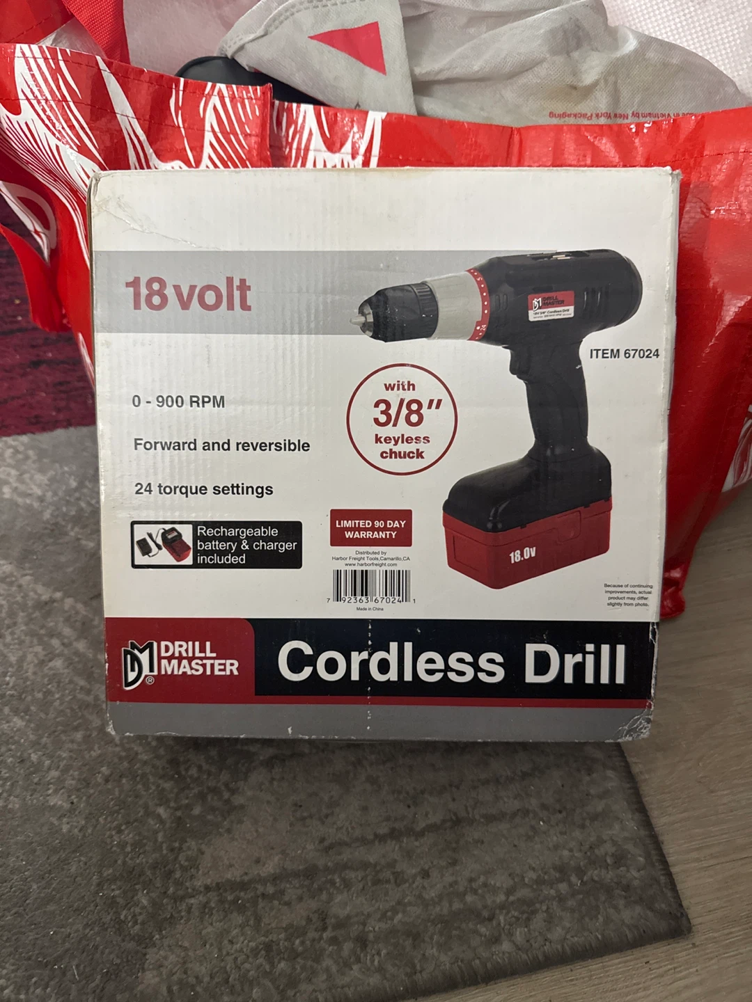 Drill Master Cordless Drill 18 Volt - New in Box - photo 2