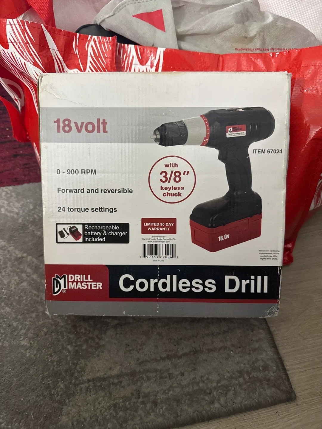 Drill Master Cordless Drill 18 Volt - New in Box image indicator(2)