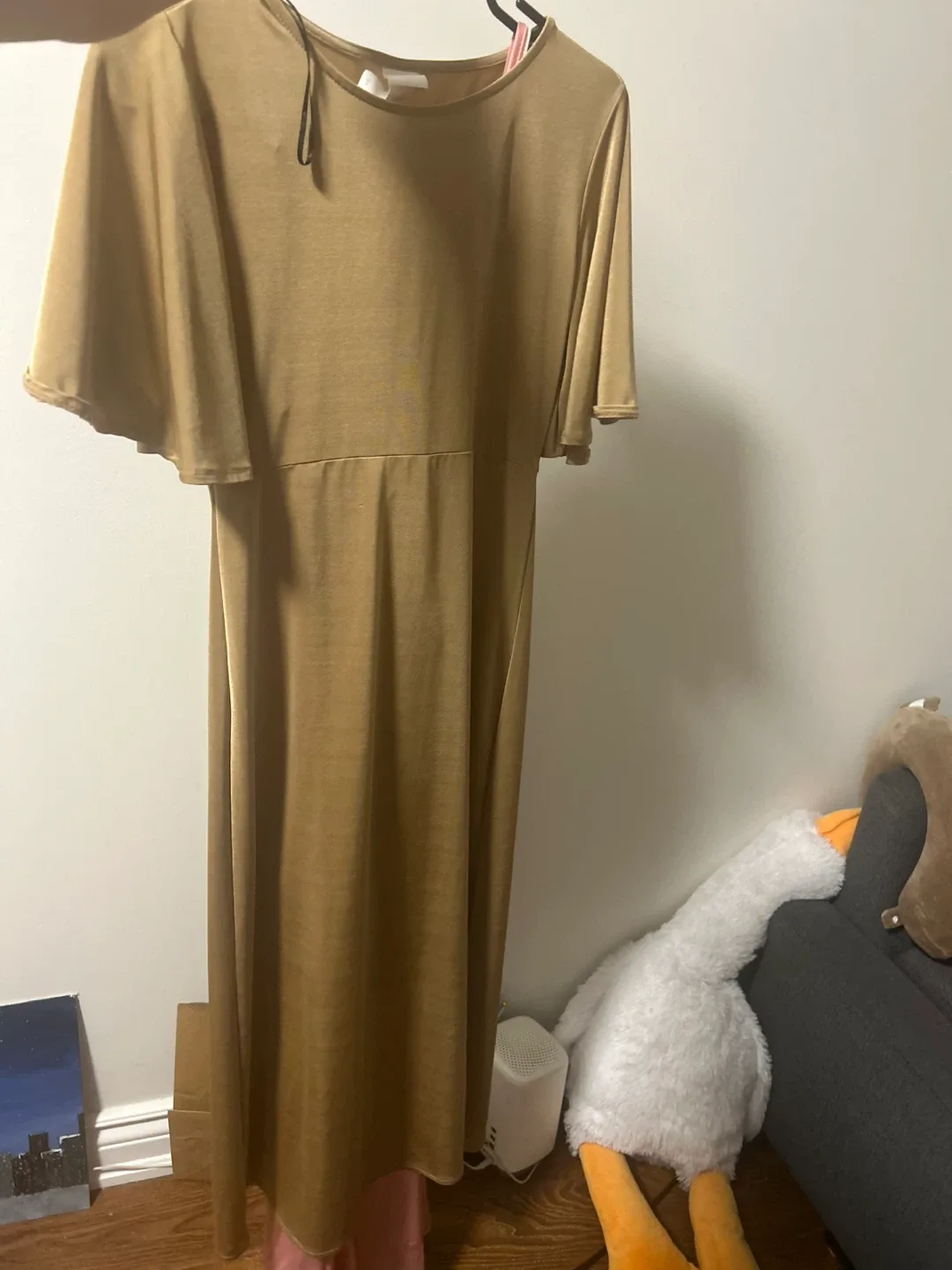 Gold Midi Dress - Size Small image indicator(2)