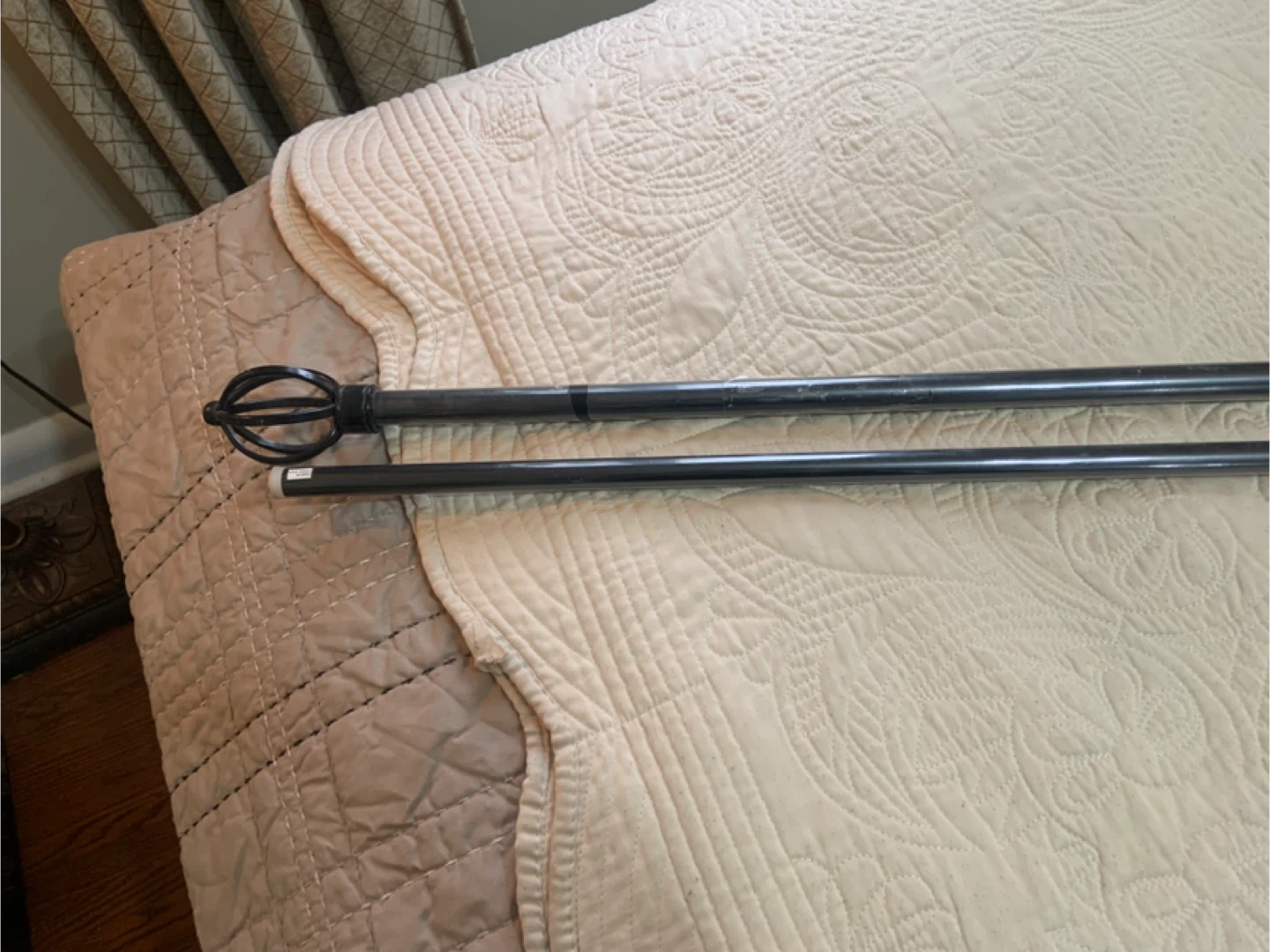 ONE NEW BRUSHED BRASS• BRONZED CURTAIN ROD ! BRAMPTON - photo 2