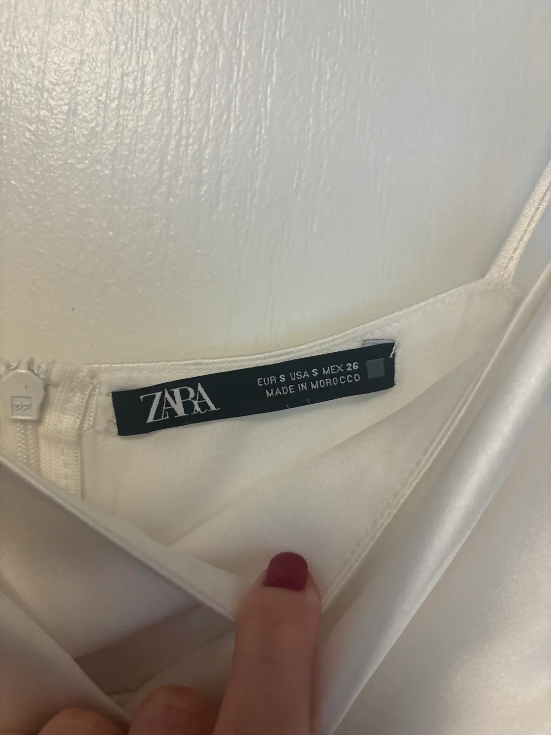 Zara White Satin Mini Dress image indicator(2)