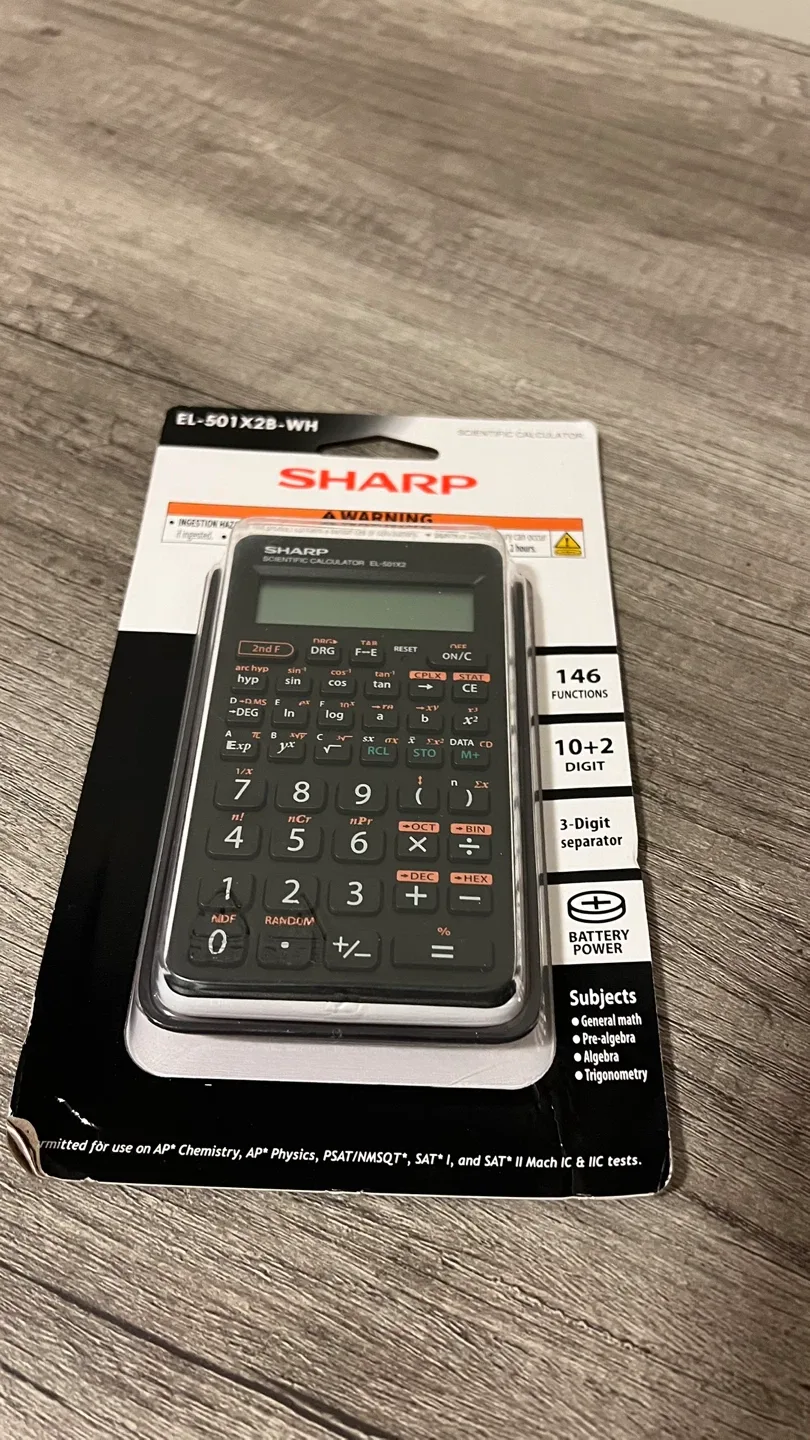 Sharp EL-501X2B-WH Scientific Calculator - New in Package thumbnail