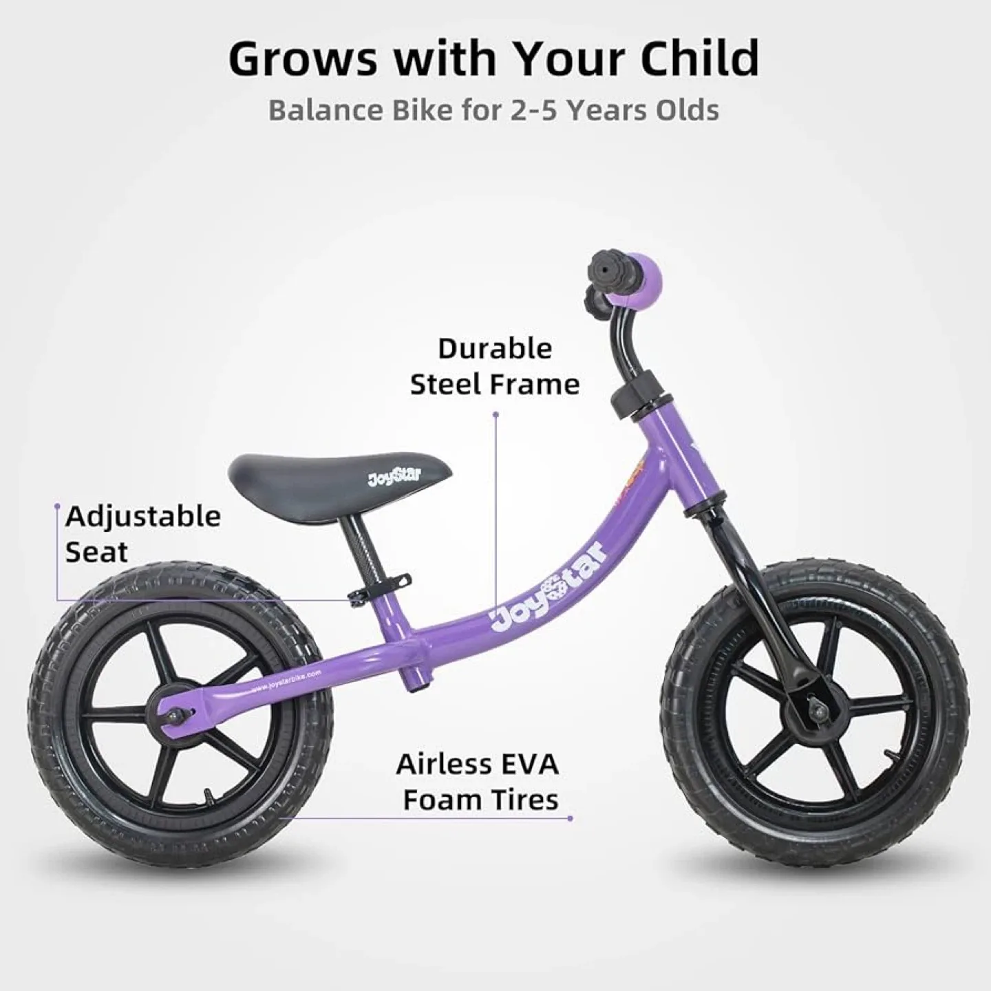 JOYSTAR Kids Balance Bike - 12” - Lightweight + Adjustable image indicator(2)