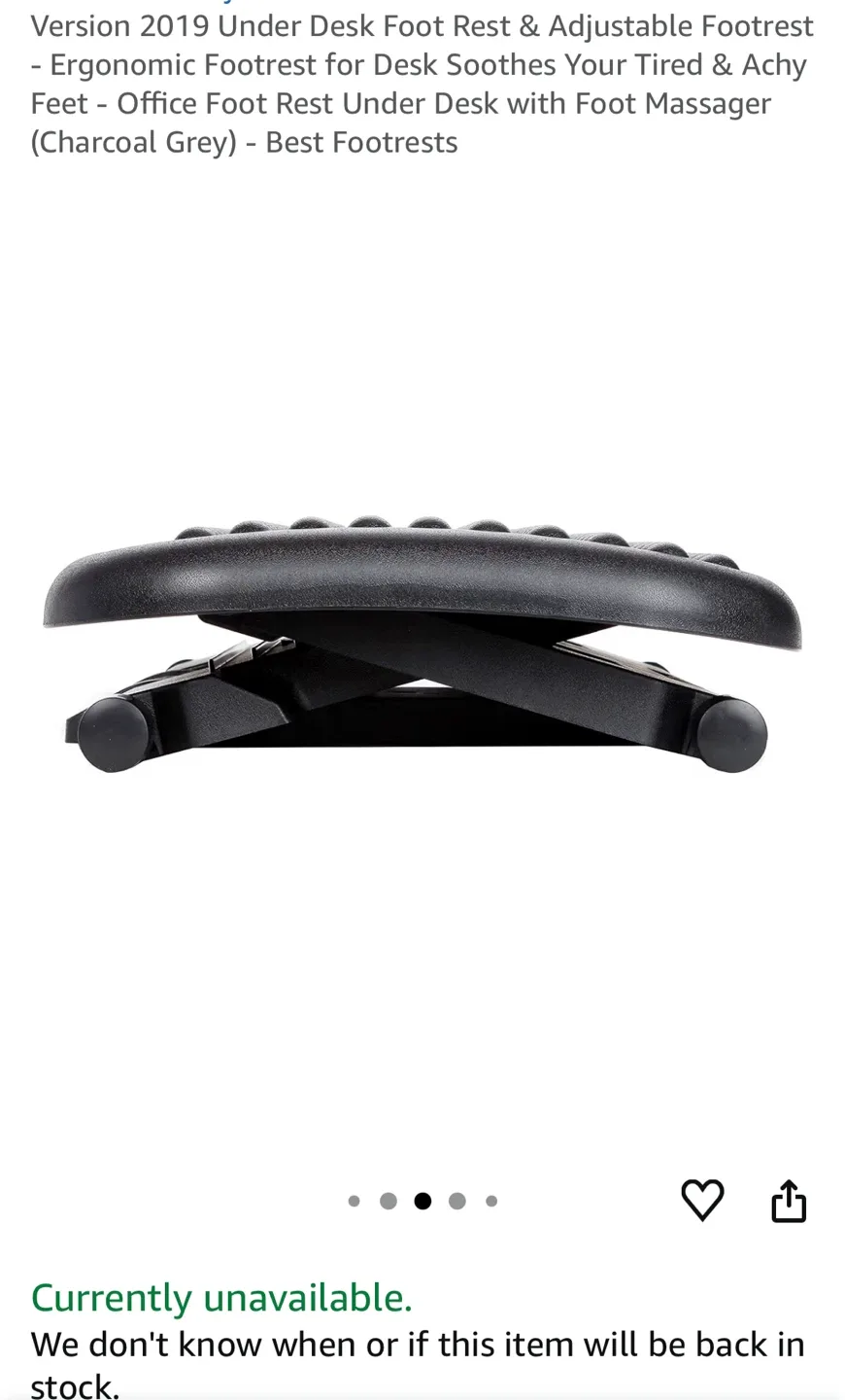 Ergonomic Adjustable Footrest with Massager image indicator(4)