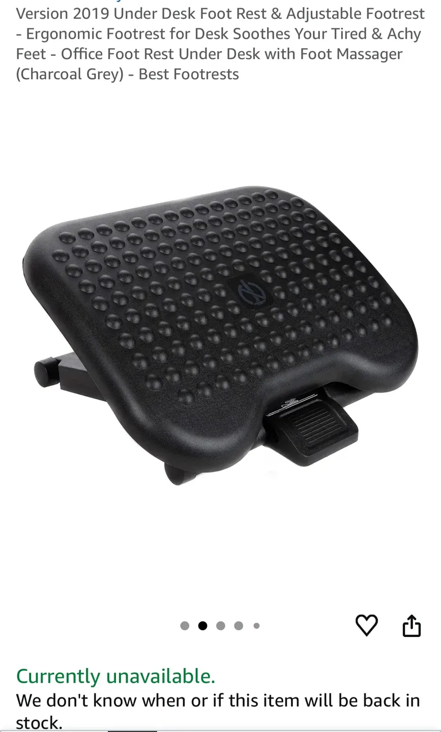 Ergonomic Adjustable Footrest with Massager image indicator(2)