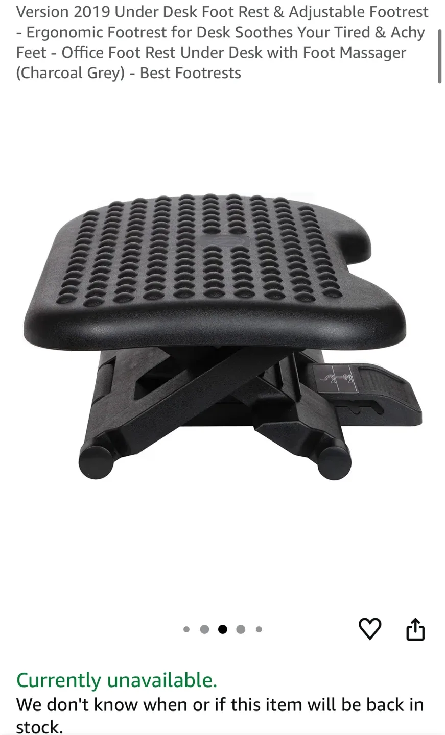 Ergonomic Adjustable Footrest with Massager image indicator(5)