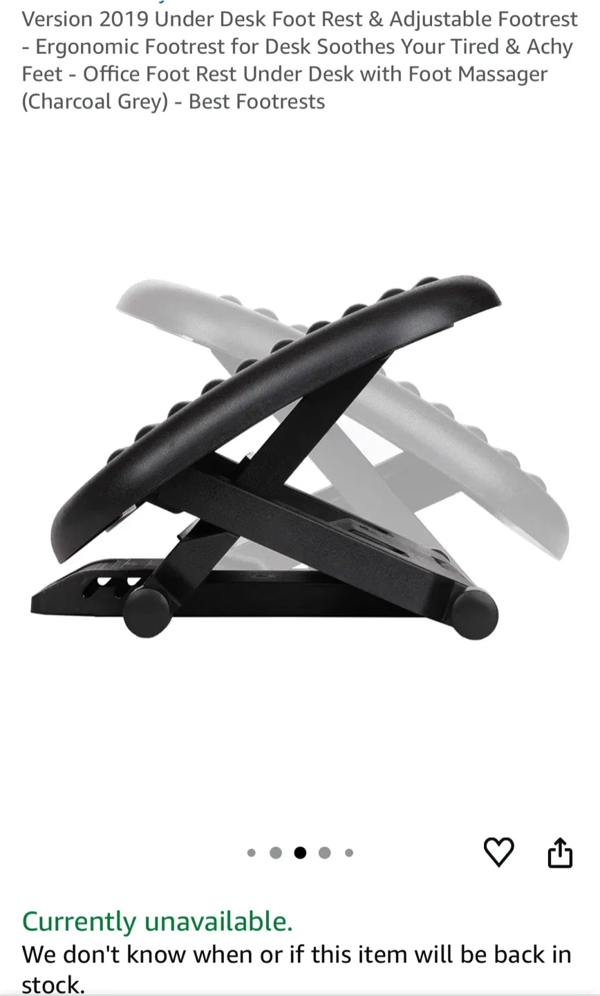 Ergonomic Adjustable Footrest with Massager image indicator(3)