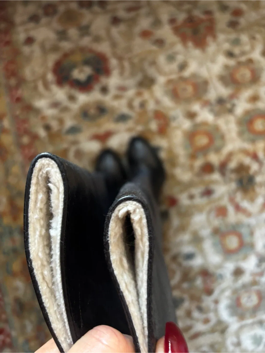 Zara Black Leather Over-the-Knee Boots - Size 40 image indicator(6)