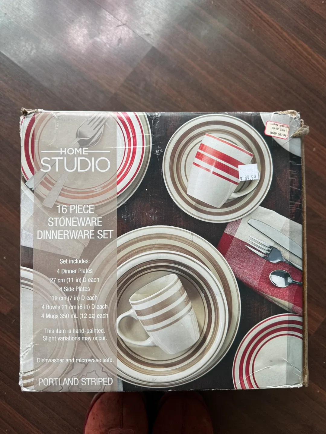 Home Studio Portland Striped Stoneware Dinnerware Set thumbnail