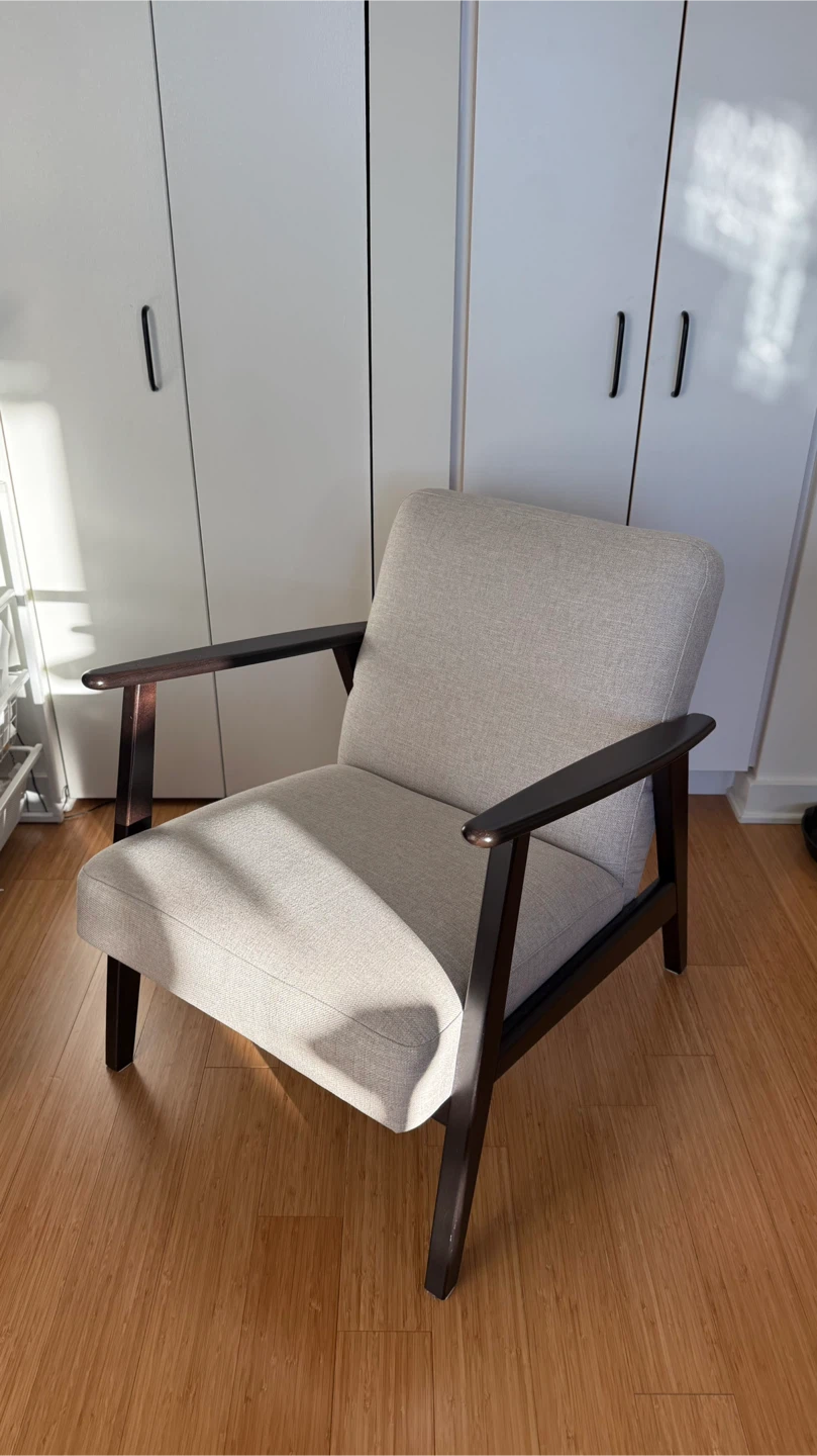IKEA EKENÄSET Armchair, Kilanda light beige