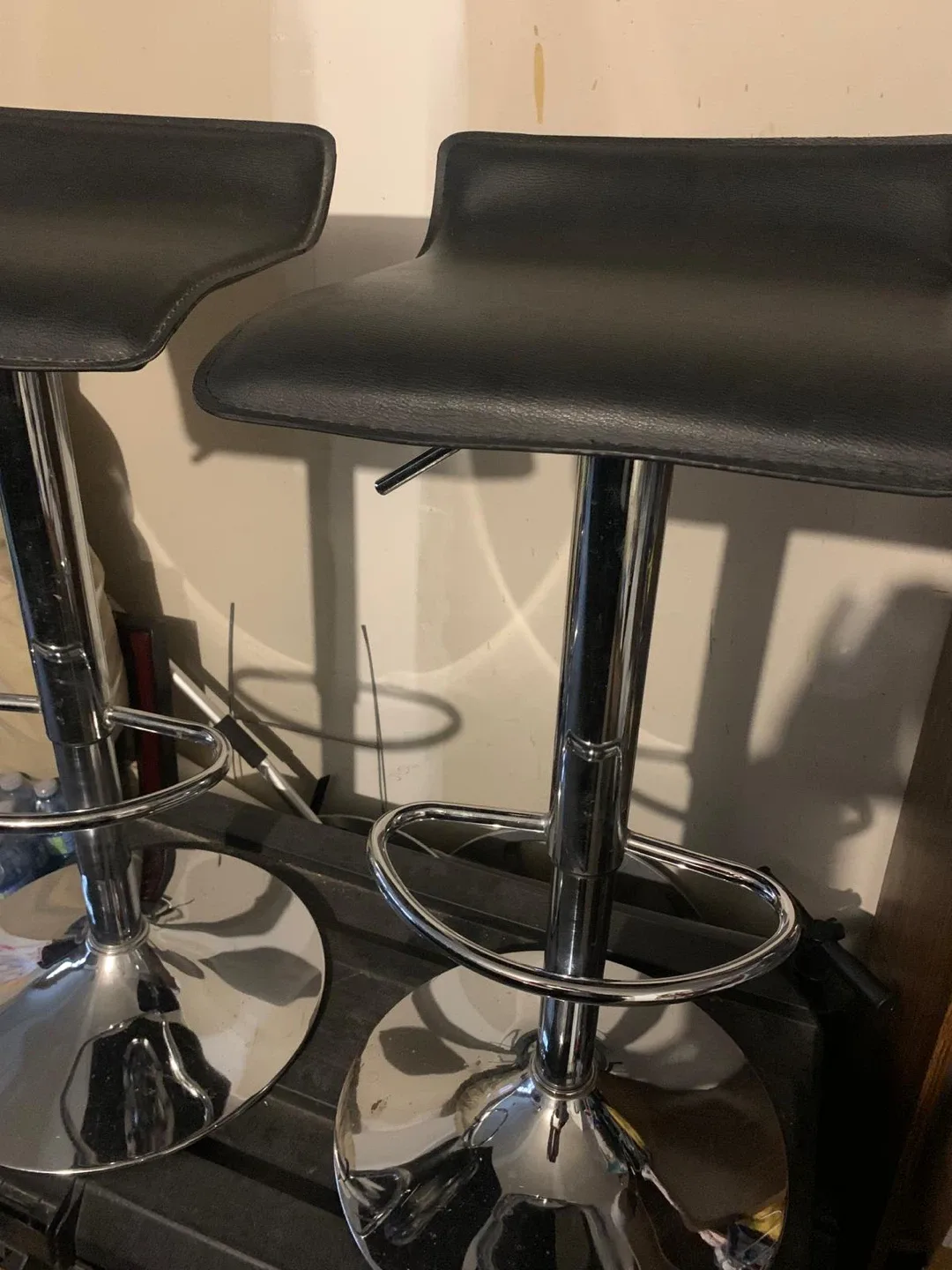 Set of 2 Black Bar Stools