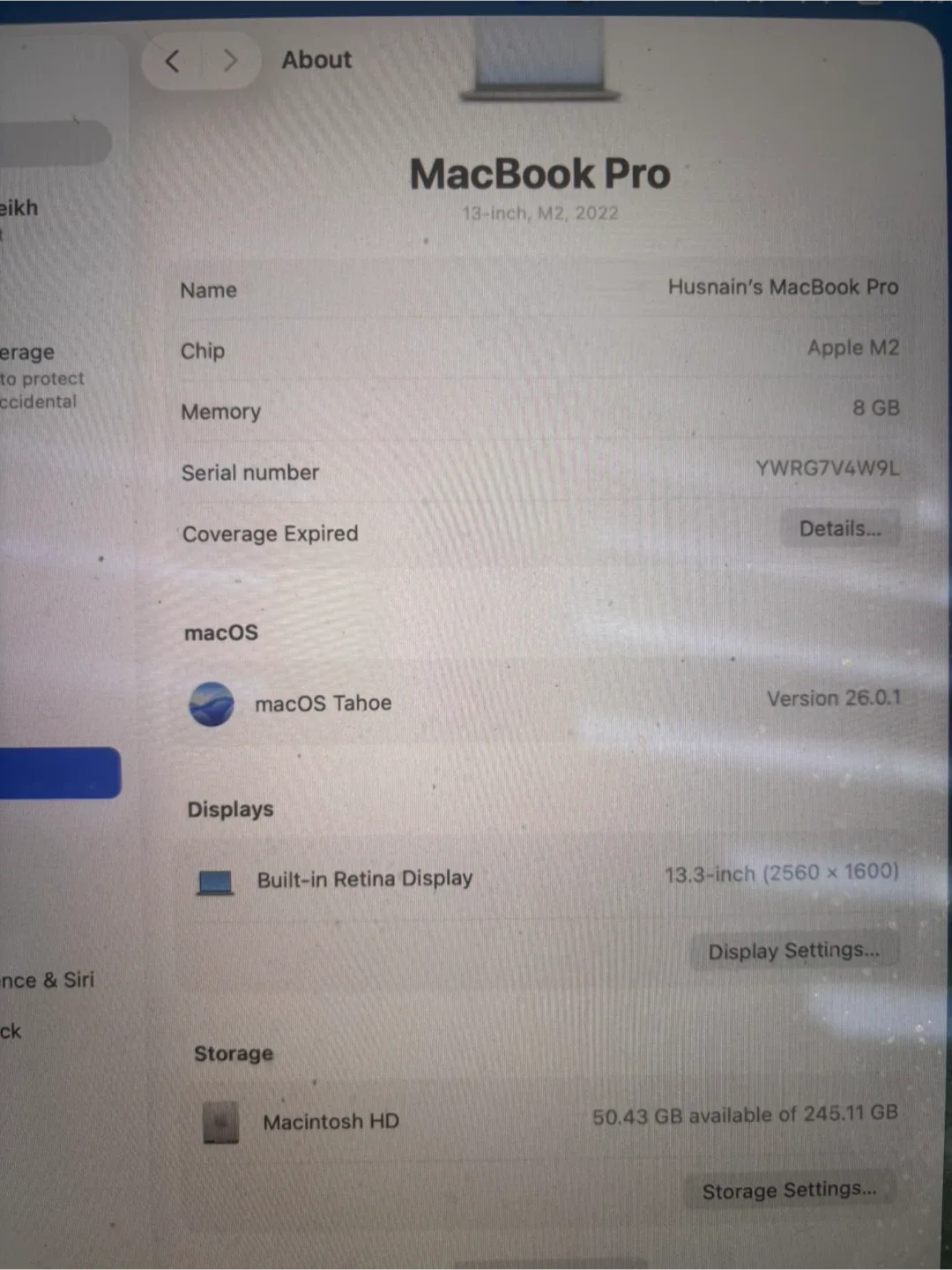 MacBook Pro 13-inch M2, 8GB RAM, 256GB SSD image indicator(5)