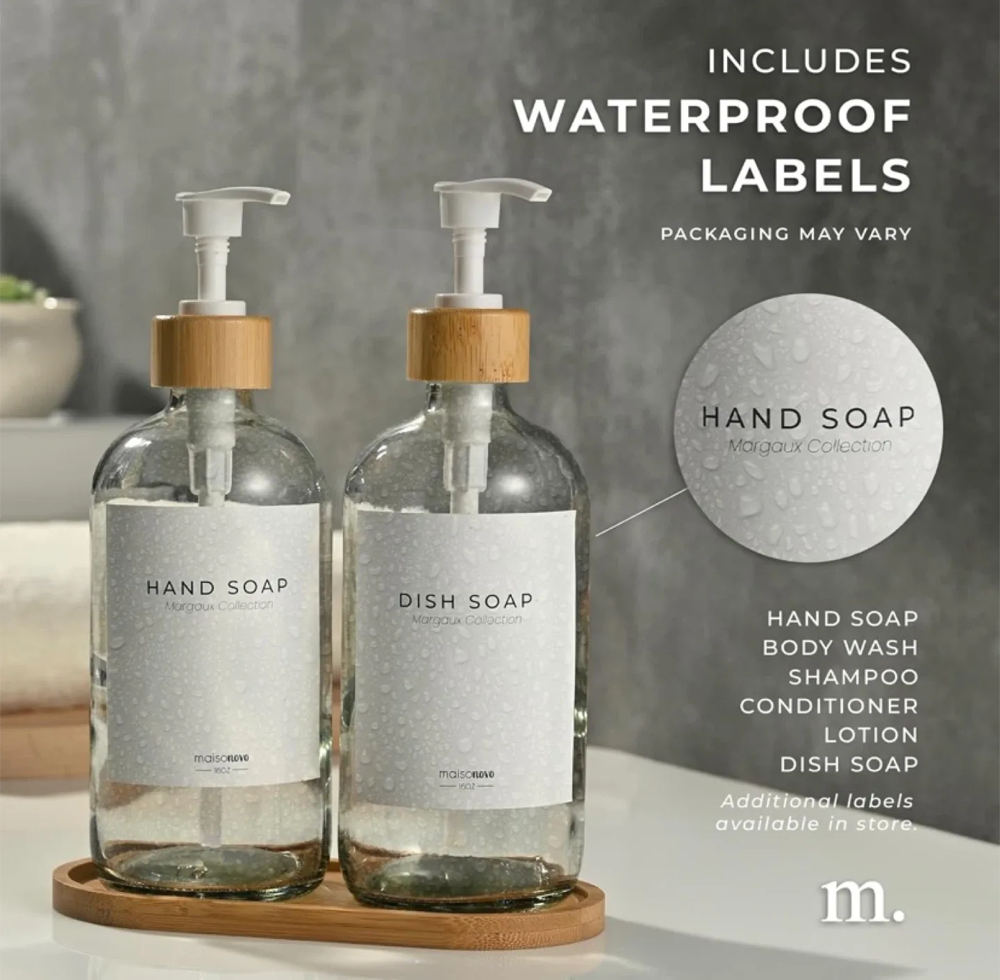 New Glass Soap Dispenser Bathroom/Kitchen Set image indicator(6)