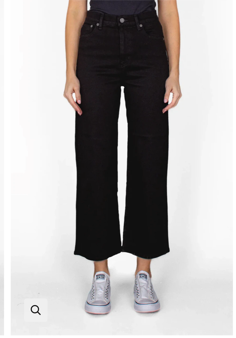 Modern American Black Wide Leg Pants