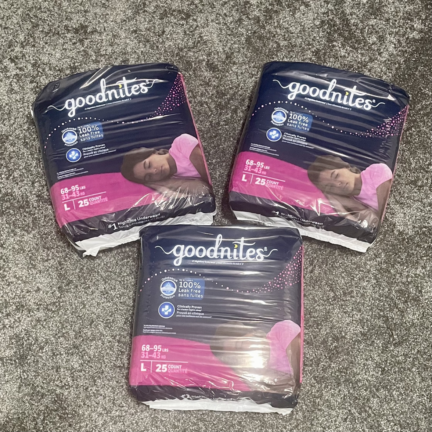 GoodNites Huggies Girls Bedwetting Night Time Underwear