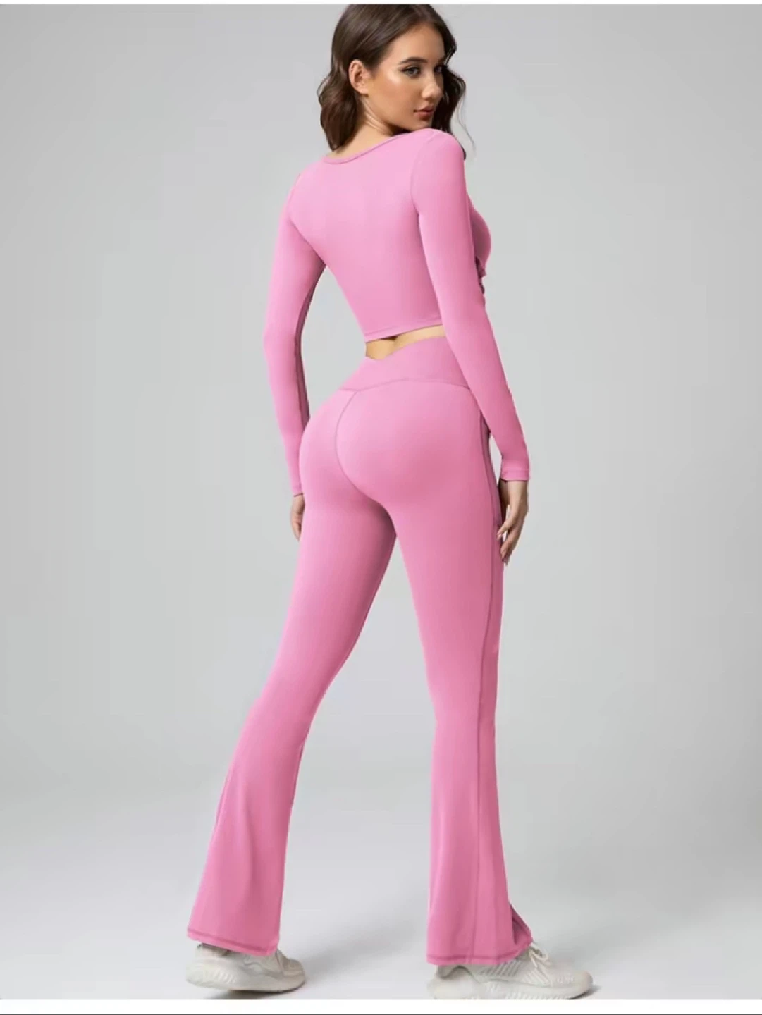 Pink Long Sleeve Yoga Set - Size Small - photo 2