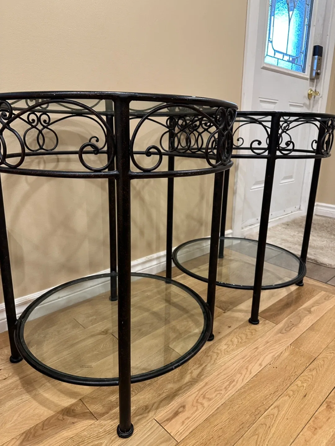 Elegant Pair of Glass Side Tables (CAN DELIVER) image indicator(5)