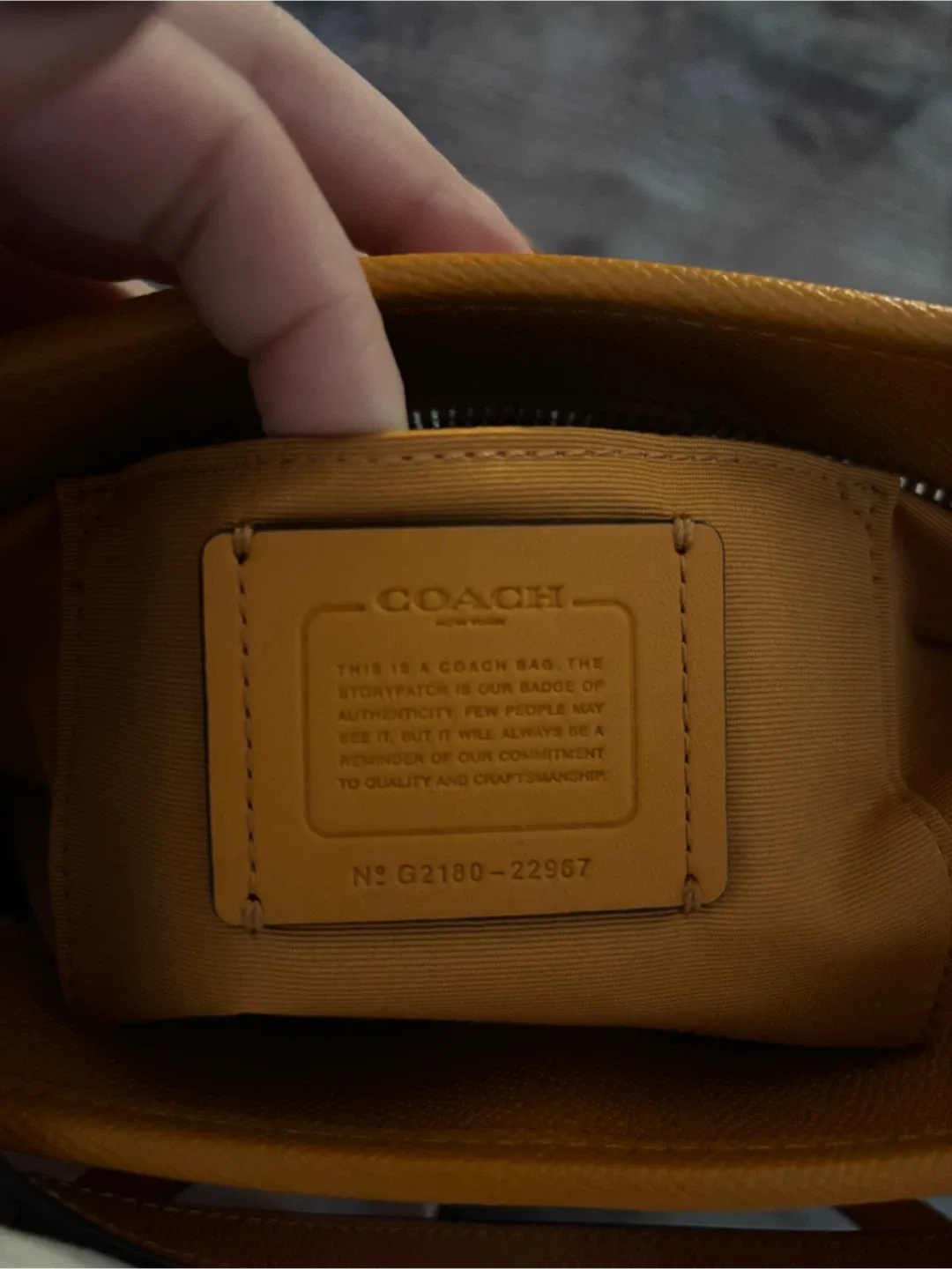 Coach Mustard Yellow Leather Tote Bag image indicator(4)