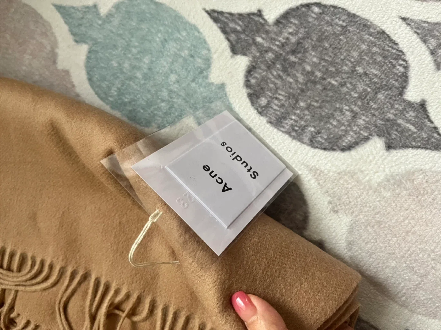 Acne Studios Wool Scarf - Beige image indicator(4)