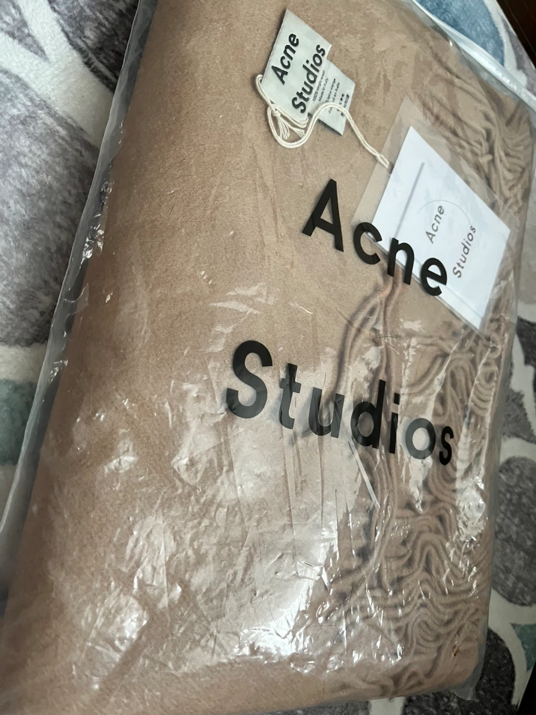 Acne Studios Wool Scarf - Beige - photo 5