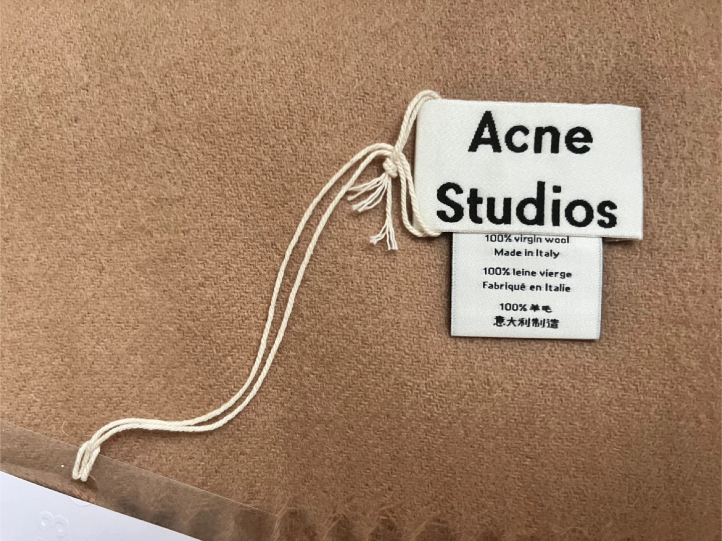 Acne Studios Wool Scarf - Beige
